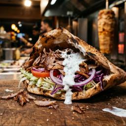 Kebab im Fladenbrot — Foto
